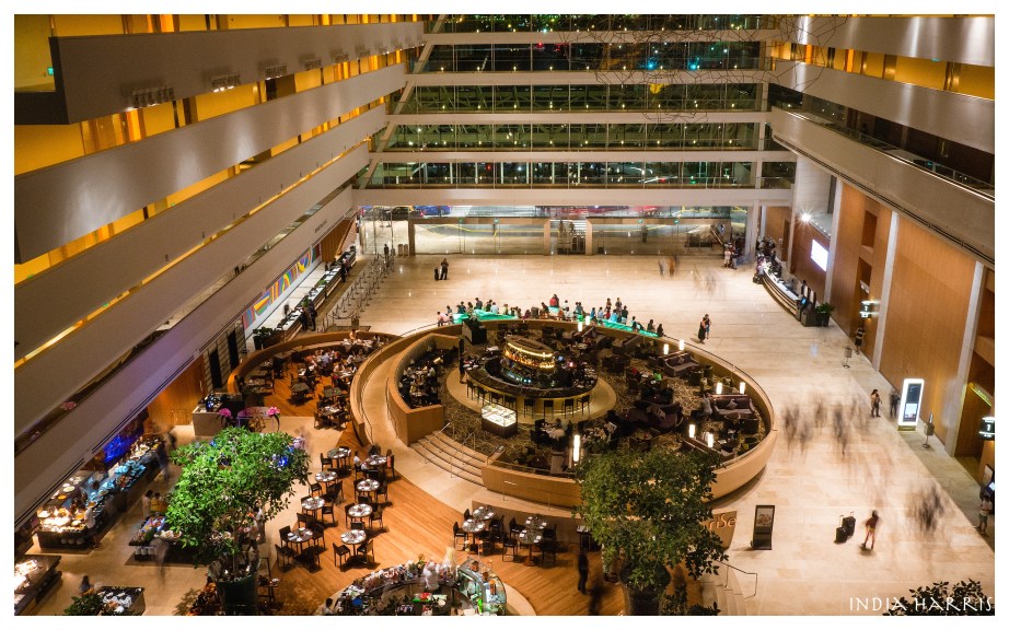 View of the Marina Bay Sands Hotel atrium